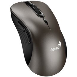 Genius Ergo 8100S Myš, bezdrátová, ergonomická, optická, 1600DPI, 6 tlačítek, USB, titanová