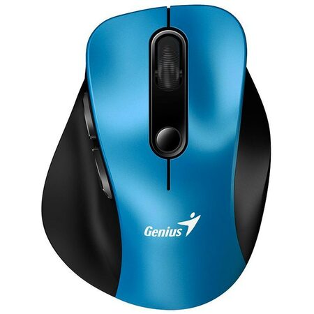 Genius Ergo 9000S, Myš, bezdrátová, optická, 2400DPI, 6 tlačítek, Bluetooth, 2.4 GHz, USB, modrá