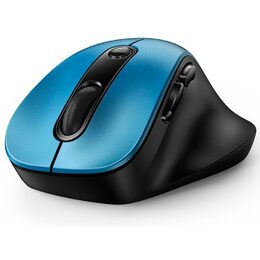 Genius Ergo 9000S, Myš, bezdrátová, optická, 2400DPI, 6 tlačítek, Bluetooth, 2.4 GHz, USB, modrá