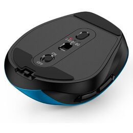 Genius Ergo 9000S, Myš, bezdrátová, optická, 2400DPI, 6 tlačítek, Bluetooth, 2.4 GHz, USB, modrá