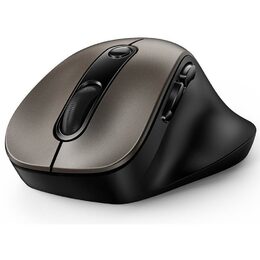 Genius Ergo 9000S, Myš, bezdrátová, optická, 2400DPI, 6 tlačítek, Bluetooth, 2.4 GHz, USB, titanová