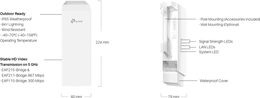 WiFi router TP-Link EAP215-Bridge KIT venkovní spoj, 3x GLAN, 5 GHz, Omáda SDN