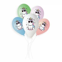 Balonek/Balonky nafukovací s potiskem jednorožec 13&#039;&#039; průměr 33cm 5ks v sáčku