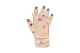 Sada krásy plast prstýnky 5ks + náramky 2 ks 2 druhy v sáčku 12x17cm