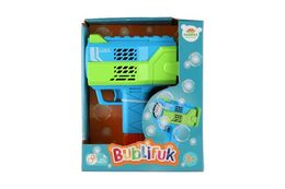 Bublifuk pistole s náplní plast 16cm na baterie v krabičce 18x23x8cm