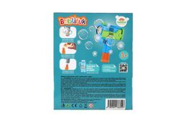Bublifuk pistole s náplní plast 16cm na baterie v krabičce 18x23x8cm