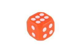 Kostka hrací svítící silikon 4x4cm 6 barev 12ks v boxu