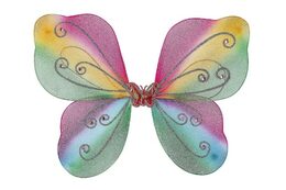 Křídla motýlí nylon 44x32cm v sáčku karneval