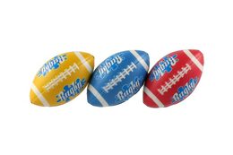 Míček rugby ovál pěna 14cm 3 barvy 12ks v boxu