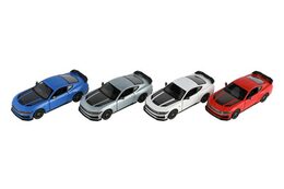 Auto Kinsmart 2024 Ford Mustang Dark Horse 1:38 kov/plast 12,5cm 4 barvy na zpětné nat. 12ks v boxu