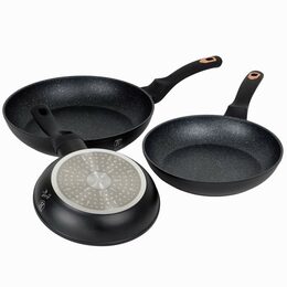 BERLINGERHAUS Sada pánví s mramorovým povrchem 3 ks  Black Rose Collection BH-6158