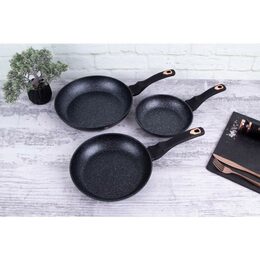 BERLINGERHAUS Sada pánví s mramorovým povrchem 3 ks  Black Rose Collection BH-6158