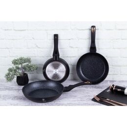 BERLINGERHAUS Sada pánví s mramorovým povrchem 3 ks  Black Rose Collection BH-6158