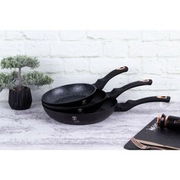 BERLINGERHAUS Sada pánví s mramorovým povrchem 3 ks  Black Rose Collection BH-6158