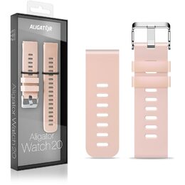 Řemínek Aligator 20AW0004, silikonový 20mm - růžový