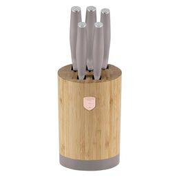 BERLINGERHAUS Sada nožů se stojanem BAMBOO 6 ks Taupe Collection BH-2756