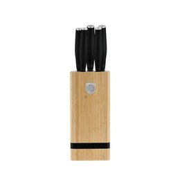 BERLINGERHAUS Sada nožů se stojanem BAMBOO 6 ks Matte Black Collection BH-2971