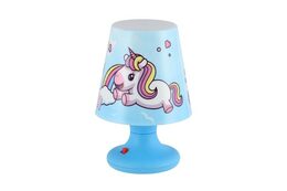 Mini lampička s jednorožcem na stůl plast 8,5x11cm na baterie 3 barvy