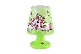 Mini lampička s jednorožcem na stůl plast 8,5x11cm na baterie 3 barvy