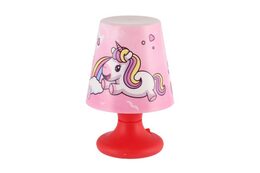 Mini lampička s jednorožcem na stůl plast 8,5x11cm na baterie 3 barvy