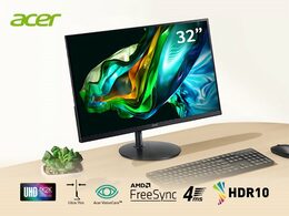 Monitor Acer SA322QKbmiipx 31.5",LED podsvícení, VA panel, 4ms, 250cd/m2, 3840 × 2160, - černý