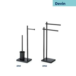KELA Toaletní souprava Devin metal black 23,0x18,0x68,0cm KL-23961