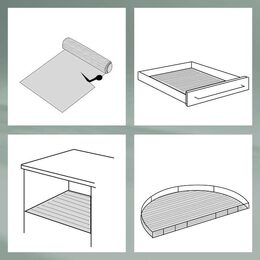 KELA Podložka do zásuvky Soletta plast tmavě šedá 150,0x50,0cm KL-11388
