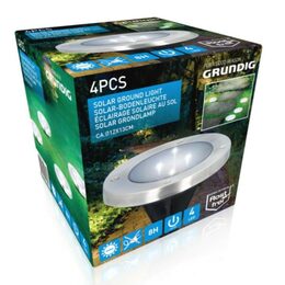 GRUNDIG Solární LED lampa sada 4 ks nerez ED-212431