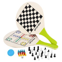 Spokey WOO-BAD GAME Sada na plážový tenis se společenskými hrami