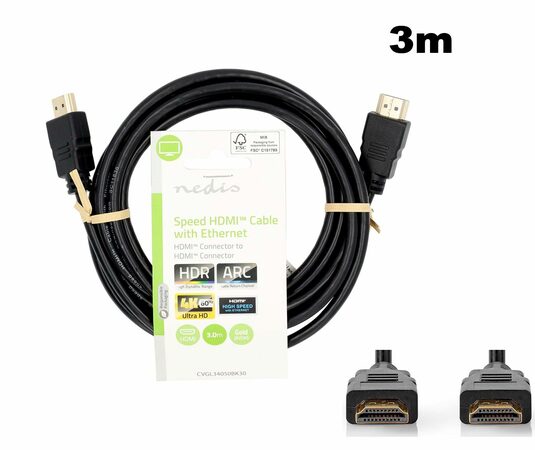 Nedis CVGL34060BK30 HDMI kabel HighSpeed 3m