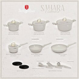 BERLINGERHAUS Sada nádobí s titanovým povrchem 15 ks Sahara Collection BH-8081