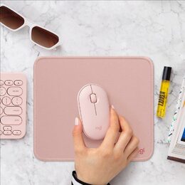 Podložka pod myš Logitech Mouse Pad Studio Series, 20 x 23 cm - růžová