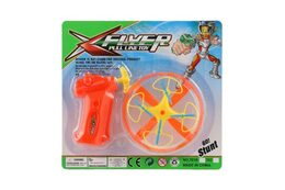 Vystřelovací vrtulka + startér plast 10cm 2 barvy v kartě