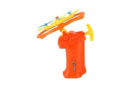Vystřelovací vrtulka + startér plast 10cm 2 barvy v kartě