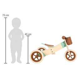 small foot Dřevěné odrážedlo Maxi 2 v 1 hnědé