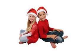 Čepice vánoční dětská látka průměr 25 cm na kartě karneval