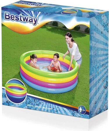 BESTWAY 51117 - Dětský nafukovací bazén duhový 157x46cm
