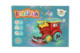 Lokomotiva bublifuk + náplň plast 18cm na baterie se zvukem se světlem v krabičce 19x14x11,5cm