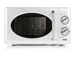 Mikrovlnná trouba retro - bílá- DOMO DO3125, Objem: 25 l, Talíř: 28,5 cm, Výkon: