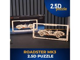 Ugears 2,5D dřevěné mechanické puzzle Roadster MK3