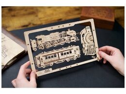 Ugears 2,5D dřevěné mechanické puzzle Steam Express