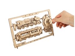 Ugears 2,5D dřevěné mechanické puzzle Steam Express
