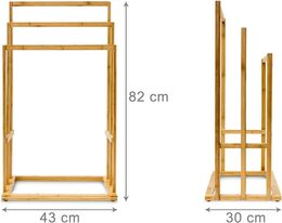 EDCO Držák na ručníky bambus 42x24x81,5cm ED-248434