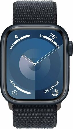 Hodinky Apple Watch Series 9 GPS, 45mm Midnight Aluminium Case with Midnight Sport Loop