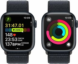 Hodinky Apple Watch Series 9 GPS, 45mm Midnight Aluminium Case with Midnight Sport Loop