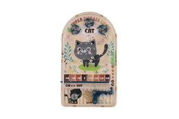 Pinball hra kuličková cvrnkací hlavolam plast 4 barvy v krabičce 14x25cm