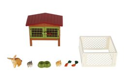 Králíkárna s výběhem plast s doplňky v krabici 23x19x8cm