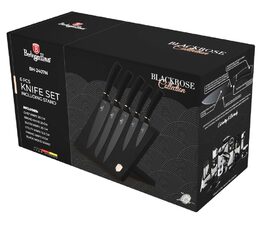 BERLINGERHAUS Sada nožů s magnetickým stojanem 6 ks Black Rose Collection BH-2407