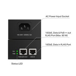POE TP-Link POE380S 10G adaptér, 90W, IEEE802.3af/at/bt
