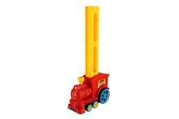 Lokomotiva/Vlak domino stavěcí plast 16cm na baterie se zvukem se světlem v krabici 33x23,5x8cm